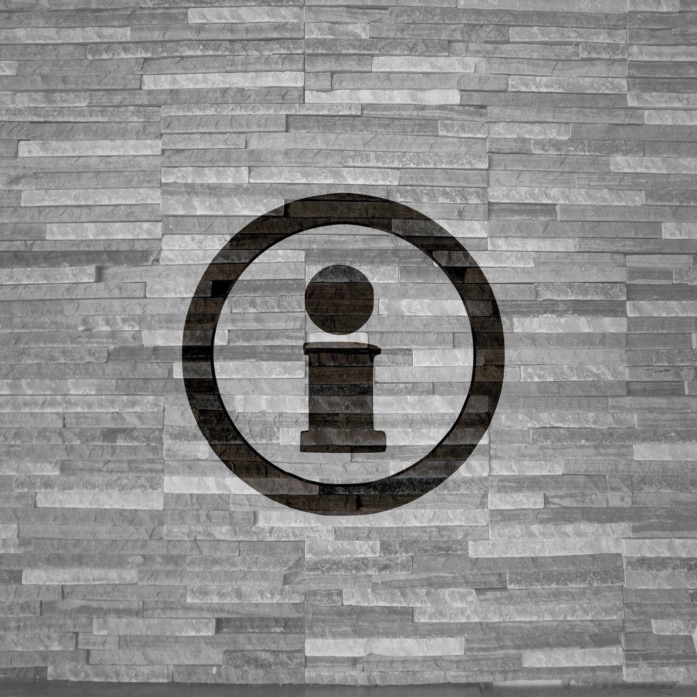 information sign on noble stone texture Kanzlei Wrase